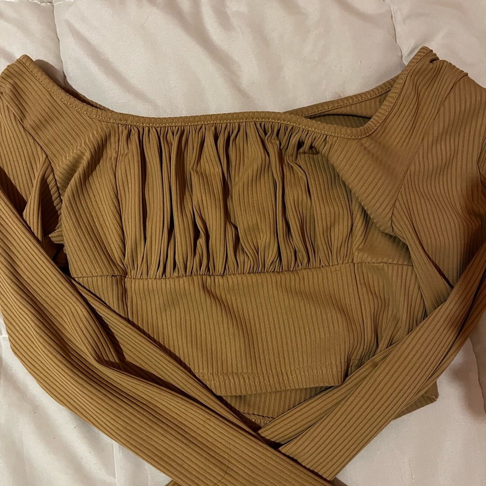 Shein Brown Cropped Top